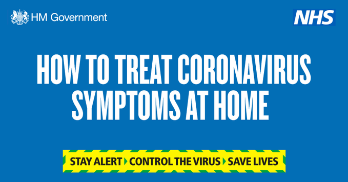 You can often ease the symptoms of coronavirus at home until you recover ➡️🏡

Visit the NHS website for trusted advice on how to ease breathlessness, high temperatures and coughs 🤒🔽 
bit.ly/3e6DvEb