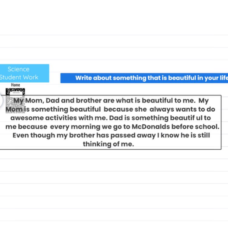 crystal_albo's tweet photo. Just when I think I am not enough, I check my sonβs work on @Seesaw
ππ€π
@graysonalbo
#secondgradewriting https://t.co/QPYT6XS5eE