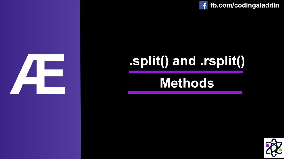 AladdinCoding's tweet image. String Methods ⬤ .split() and .rsplit() ⬤ 5 ⬤ Python
Follow us for more! We are doing a whole series of useful Python functions and methods.
#coders  #coding  #pythonlearning #codinglife  #codingtips #codingisfun   #100daysofcodechallenge   #100DaysOfCode