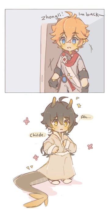 Rex Lapis...? #zhongli #childe #GenshinImpact #原神 #tartali 