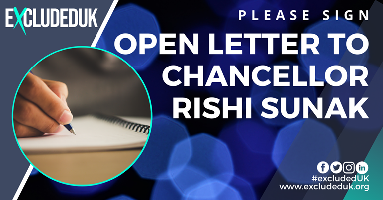 ExcludedUK's tweet photo. ๐ Have you added your name to our letter calling for the Chancellor, Mr Rishi Sunak to support the #ExcludedUK taxpayers that he left behind in March 2020.
No one left behind. In it together. Whatever it takes.
His words, not ours. #Relentless
https://t.co/3GqNRyKHXh https://t.co/3El6fqKrDp