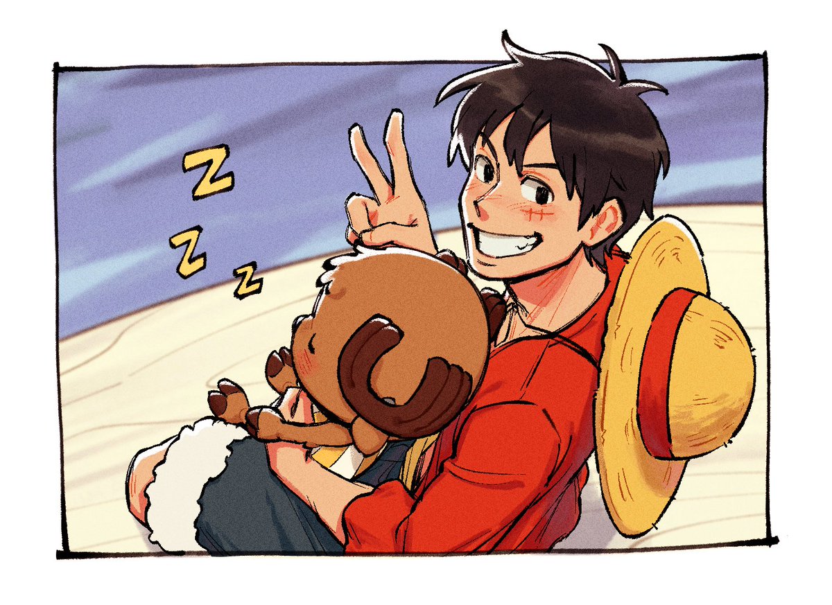56ghostship's tweet photo. luffy n chopper https://t.co/t5BeDBuPMV