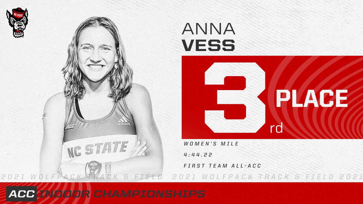 WOMEN'S MILE FINALS

Third place and First Team All-ACC for Anna Vess! She runs a personal-best 4:44.22. Sarah LaTour earns Second Team All-ACC with a sixth-place finish, running a PR of 4:46.95!

#GoPack