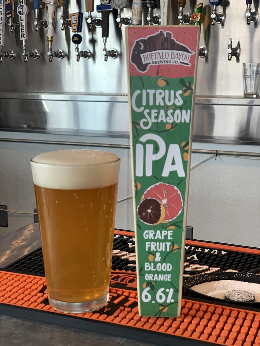 Freshly tapped: <a href="/Buffbrew/">Buffalo Bayou BrewCo</a> Citrus Season IPA