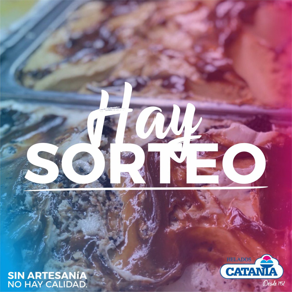 HeladosCatania's tweet photo. Todos los RT antes de las 00:00 hs de hoy sábado participan por helado para vos y dos invitados!
DALE RT RT RT RT
Comenta etiquetando a quien vas a invitar! https://t.co/1rnPOrqoKV