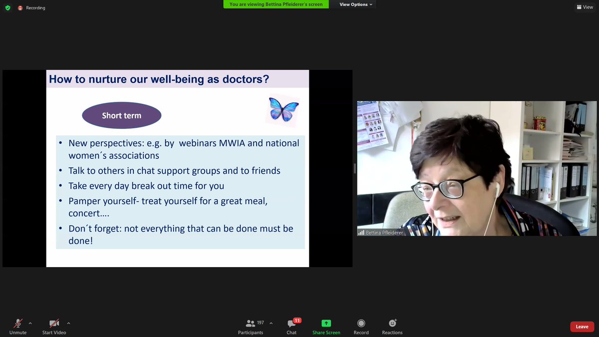 bev_ajohnson's tweet photo. #MWIA100 Work-Life Balance Webinar - Past President Professor Pfleiderer and @cdfabre speaking on the impact of COVID-19 Pandemic @MedWIA @youngmedwia https://t.co/DoLK5zmEEn