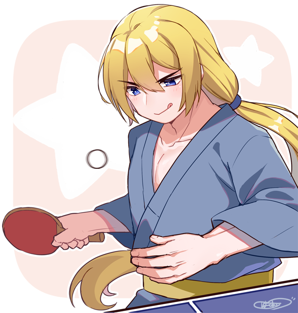 この後爆速爆強スマッシュされた球は破裂しラケットは折れ 勢い余って卓球台真っ二つ はくありのイラスト