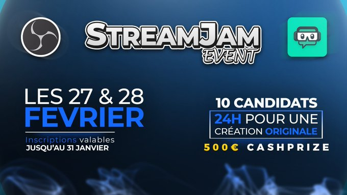 StreamJam_'s tweet photo. C'est le jour J 🥳

Rendez vous à 19h en stream sur https://t.co/VgcfVrkh5h
Le thème sera donné au lancement de l'évent à 20h 👌 https://t.co/dyG20GqiX9