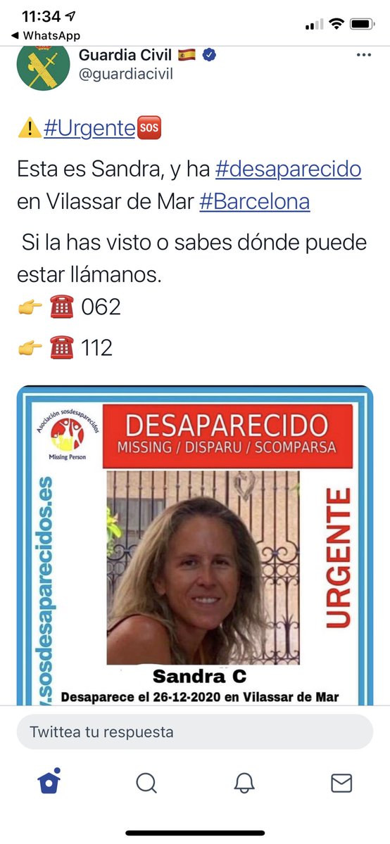 MireiaSanjuan's tweet photo. 2 mesos, 9 setmanes, 63 dies, 1512 dies sense tu 🥺😥😩 #sandraculirecerca #sandraculibusqueda #sosdesaparecidos #vilassardemar @meisi1000 @PililPilil https://t.co/qTVS88KOIb