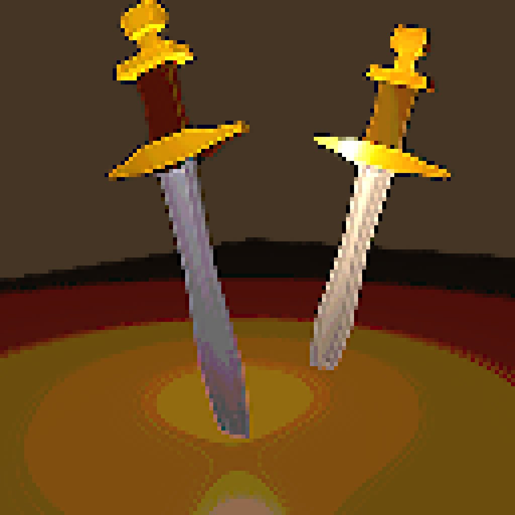 FatalExit's tweet photo. Practicing again for the upcoming @sidefx #Houdini March Daily Challenge. Made these procedurally created 3d daggers and rendered them with my #pixelart #renderer .
#3D #3dart #ProceduralArt #madewithhoudini #pixelrender #NPR #NPRRender #gameart #Retro #8bit #pixel #pixelartist https://t.co/Fd19IlvImZ