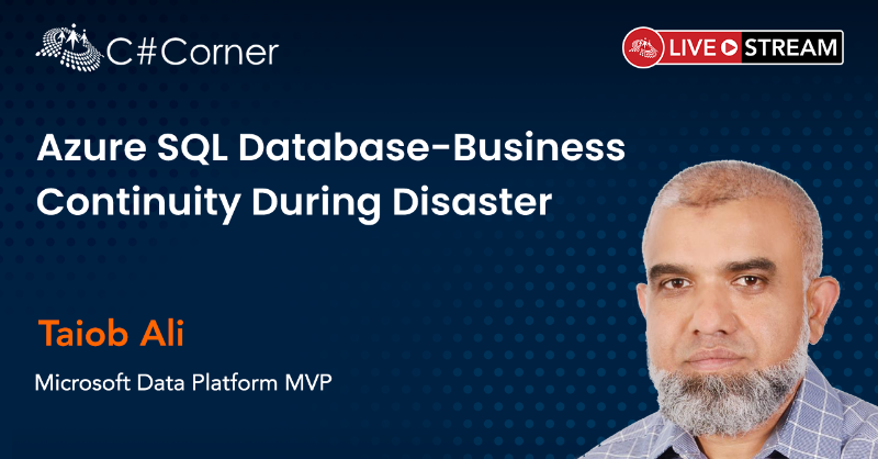 CsharpCorner's tweet image. Did you miss @SqlWorldWide session on &quot;Azure SQL Database-Business Continuity During Disaster&quot; at SQL Server Virtual Conference?

You can now watch it here: bit.ly/2NDFRTs

#SQLServer #AzureSQL #SQLConference #sqldba #sqlserver2019 #sqlfamily #csharpliveshow