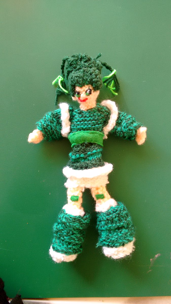 MaryBuried's tweet photo. She took me ages but I have finally finished this @RainbowBriteNet @RainbowBriteUk  #pattieogreen hand knitted doll! Soft wool, own pattern, stands at around 23cm height. Hope you all like my effort, she's now for sale if anyone is interested! @SimplyKnitMag @KnittingDaily https://t.co/jvQAZpoeoK