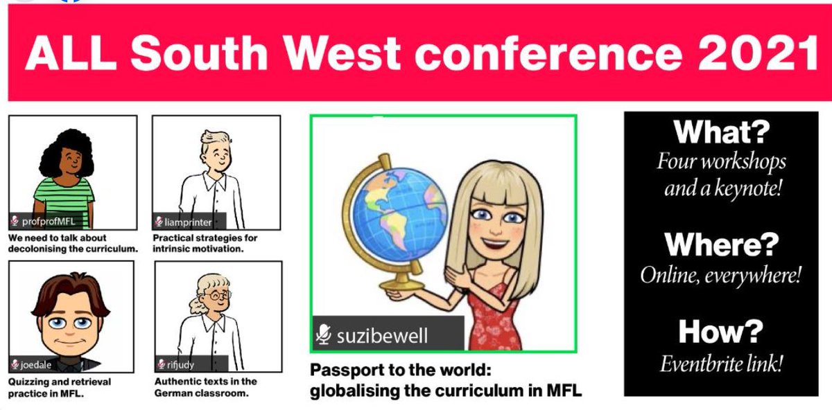 MadameWhite2017's tweet photo. Savouring the workshops: benefit of virtual is that I can follow all the links/suggestions in real time but I'm still on my 1st workshop!!
#AllLessonsLearnt @allswmfl #ALLSW #ALLVirtual #motivation #German #MFLTwitterati #MFL2021 #Retrieval #Quizzing #Decolonising #Globalising https://t.co/lCncXAvKQx