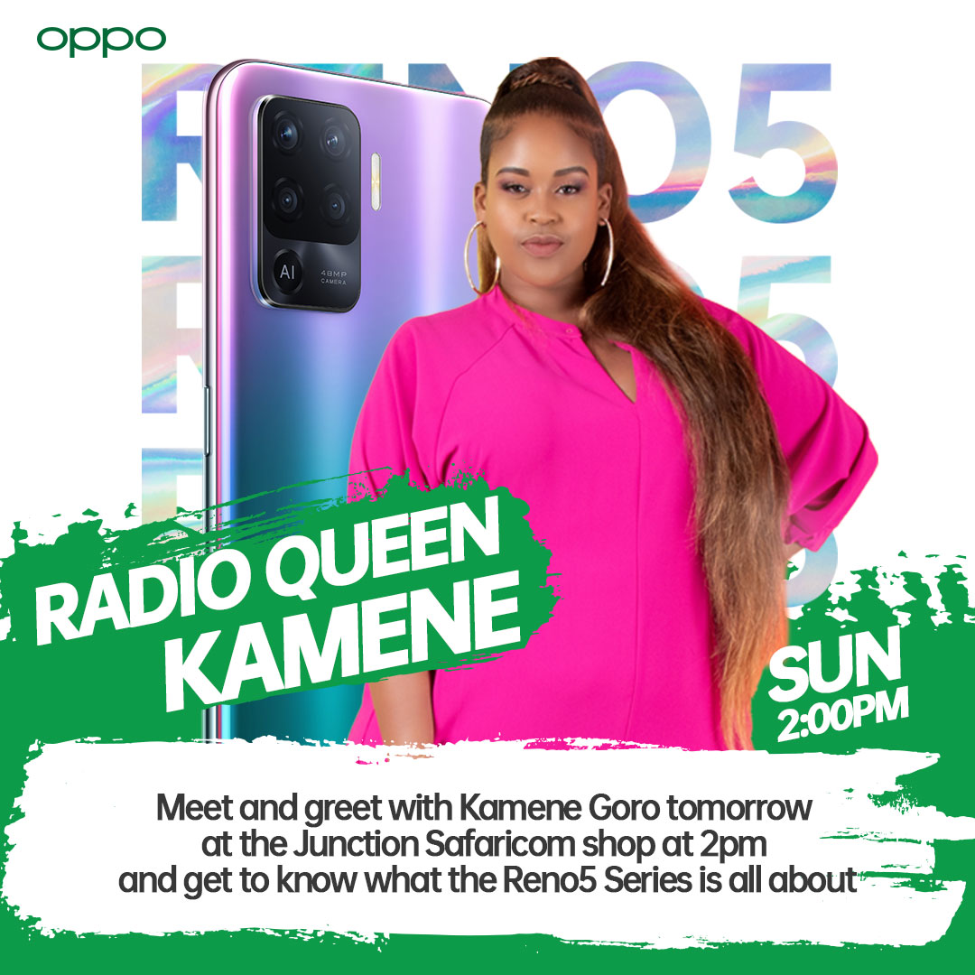 Join us tommorow at Safaricom Shop, Junction Mall and get to intereact with our O-Stars @PascalTokodi @GraceEkirapa @AvrilKenya @KameneGoro who will be giving hands-on experience of #OPPOReno5Series and how it can empower you to #PictureLifeTogether