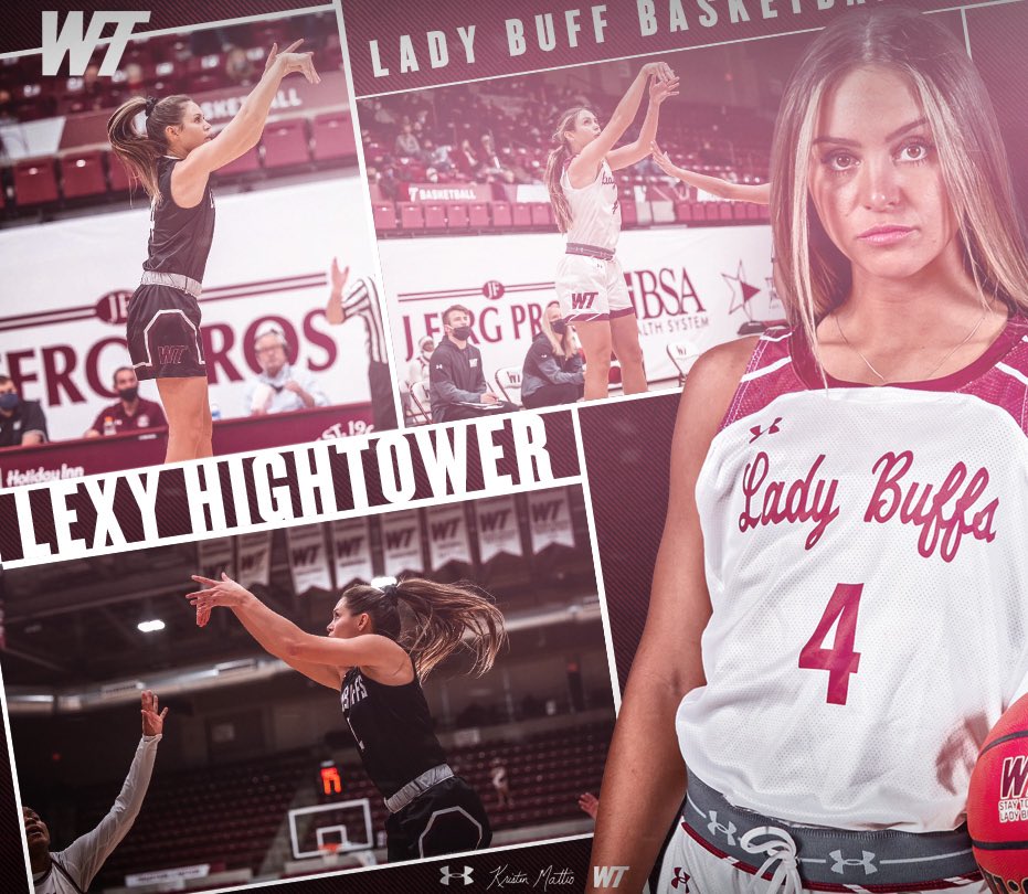 WTAMU_WBB's tweet photo. Buff Nation... it’s Senior Day for one of the best @LexyBlair4 to ever wear the Maroon &White! Her jumper is pure, her smile is contagious,& she has the biggest heart! Lexy is a competitor and will be successful in everything she does! #STLB https://t.co/RyAANb8Dtg