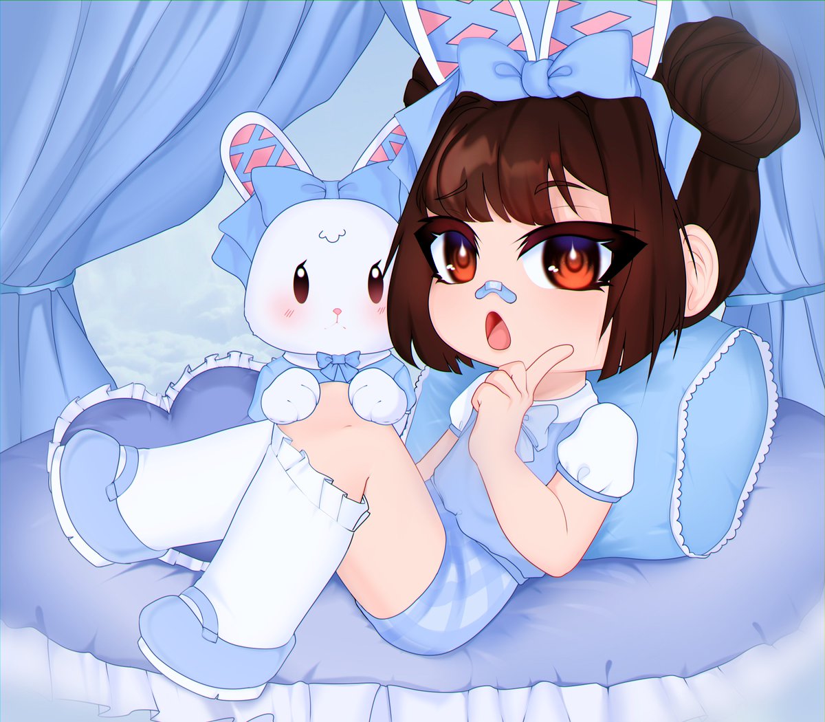 Pinkuparty's tweet photo. Commission for @L1NNIEE 
#robloxart #Roblox #robloxcommission #Commission https://t.co/NmlKVcuvkI