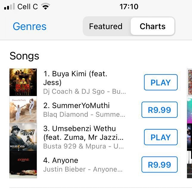 DjCoachrsa's tweet photo. God works in mysterious ways indeed... released this project last year... I even lost hope on it but now

Buya Kimi moved from 240 to number 17 on Radio charts, 100k views on YouTube &amp; Hit number Spot on Apple music. #BuyaKimi thank you 💕

Stream it here: https://t.co/xgHllixQuS https://t.co/sd5uLaUMy2
