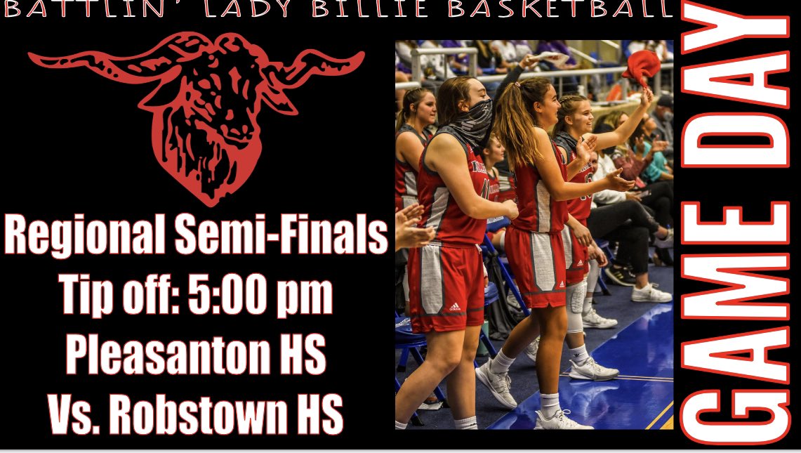 LadyBillieBball's tweet photo. GAME DAY vs. Robstown in Pleasanton @ 5pm!  Come out and support your Battlin’ Lady Billies!  #Rise&amp;Grind  #RedKingdom #Believeittowinit https://t.co/TyCWB5oRe5