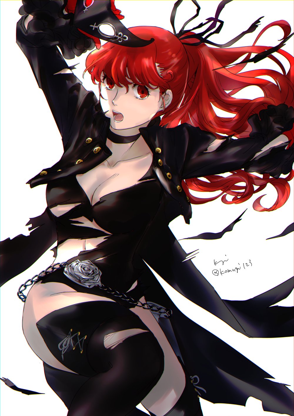 こむぎ 単行本発売中 P5sの公式絵で杏ちゃんの怪盗服が破けてとても最高だったので かすみちゃん追加で来てくださいお願いします T Co Ghfvvauztk Twitter