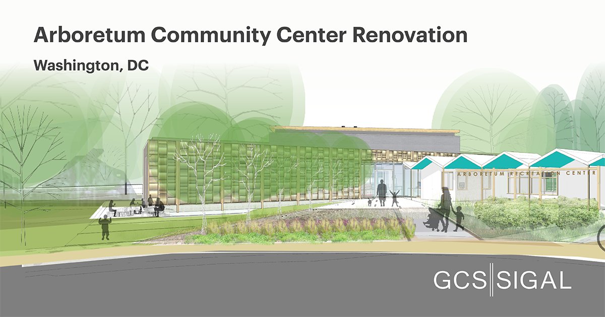 GCS-SIGAL (@gcs_sigal) on Twitter photo We've kicked off the Arboretum Community Center Renovation project located near the National Arboretum in Northeast DC. Looking forward to working with <a href="/DCDGS/">DC Department of General Services</a>, <a href="/DCDPR/">DC Parks & Recreation #WhereFunHappens</a>, and <a href="/ISTUDIOarch/">ISTUDIO</a> on this project which will provide new and updated amenities to the community. Stay tuned! We've kicked off the Arboretum Community Center Renovation project located near the National Arboretum in Northeast DC. Looking forward to working with <a href="/DCDGS/">DC Department of General Services</a>, <a href="/DCDPR/">DC Parks & Recreation #WhereFunHappens</a>, and <a href="/ISTUDIOarch/">ISTUDIO</a> on this project which will provide new and updated amenities to the community. Stay tuned!