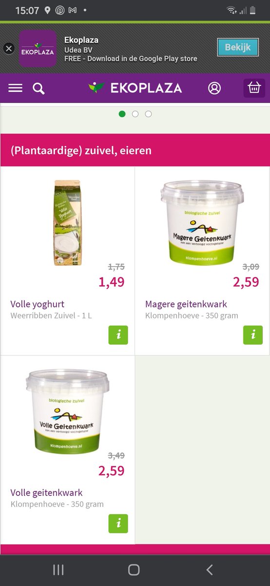 klompenhoeve's tweet photo. Komende week in de reclame bij @Ekoplaza #biologisch #organic #geitenkwark #metzorgbereid https://t.co/sDSGdn876S