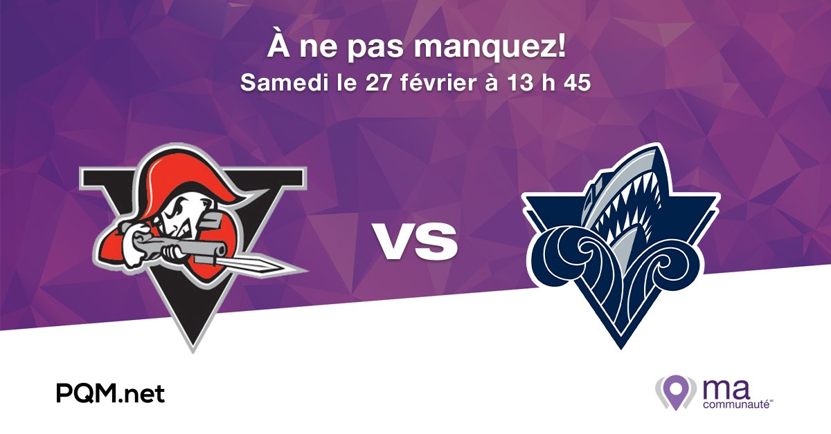 PQMnet's tweet photo. Samedi 27 février à 13 h 45 - Télédiffusion sur #maCommunauté #TV @Voltigeurs_DRU VS @oceanicrimouski  
- Télédiffusion HD propulsée par @PQMnet
//
🏒 🥅 🎥 📡 🖥👍 😀
//
#PQMnet #LHJMQ #hockey #multicameraproduction #webcasting #streaming #webdiffusion #sportsbroadcasting @LHJMQ https://t.co/y087zS2Oqe
