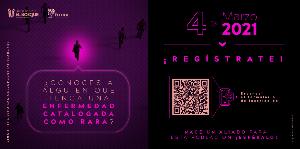 Fecoer's tweet image. Es el momento para que la población con Enfermedades Raras sienta nuestro apoyo ¡Regístrate y acompáñanos a trabajar por la inclusión social!  bit.ly/37Esk4L  #ClústerER

#DíaMundialEnfermedadesRaras #RareDiseaseDay #RarasNoInvisibles #EnfermedadesRaras #fecoersomostodos