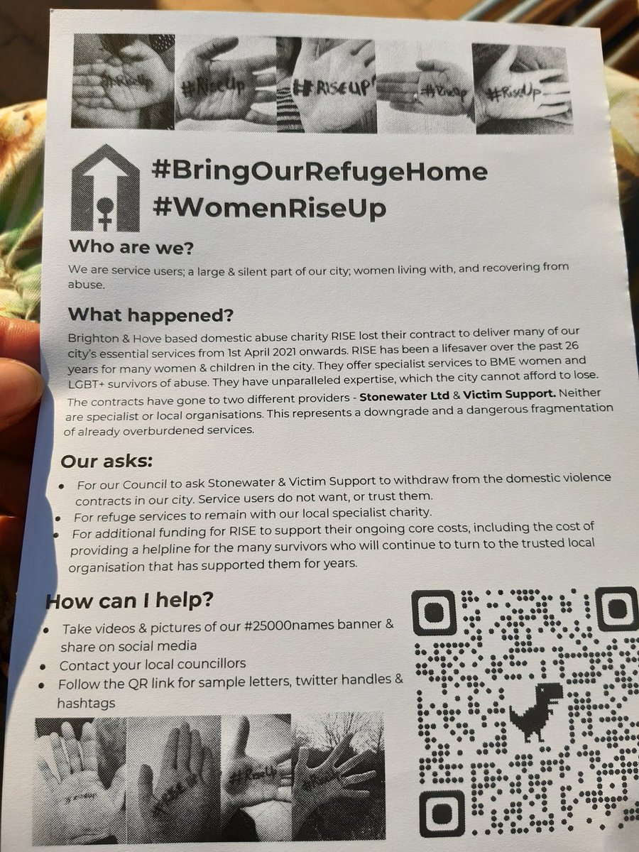 benge_nicola's tweet photo. Lots of passersby #Brighton seafront with @riseuk campaign flyers!

Thank you to everyone who came + masks &amp; socially distanced to support our push for vital expert #domesticabuse to stay local! 

#BringOurRefugeHome #CancelContracts
#WomenRiseUp
#25000names https://t.co/MQKTsR9rir