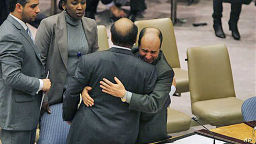 ArabSpringEng's tweet photo. 🇱🇾Following an impassioned speech by #Libyan amb. to UN, Abdel Rahman Shalgam, calling on members to "Save Libya!" 2 days earlier, UNSC voted unanimously to impose sanctions, assets freeze &amp; arms embargo against #Libya's authorities/leaders, in addition to referring it to ICC. https://t.co/0RdBVjD0Rm