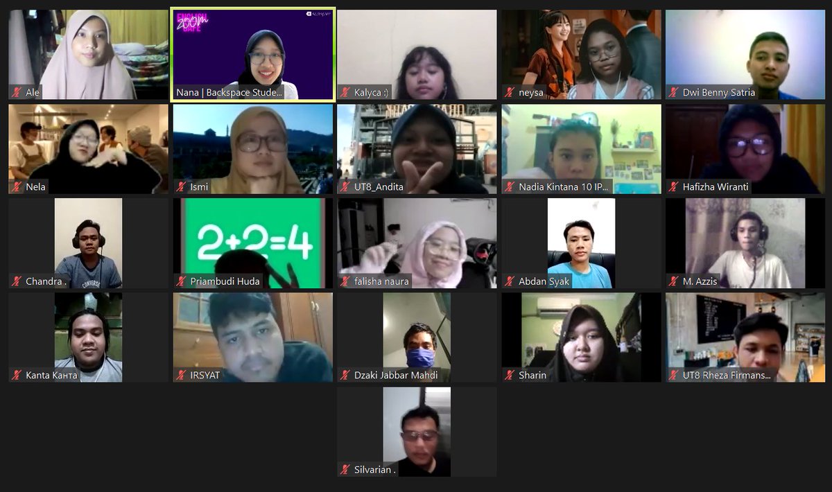 zoomenglishcafe's tweet photo. Thank you for today! Been a GREAT talk! 
#ZoomEnglishCafe Session No.45 💜 https://t.co/W3JS2Cs59U