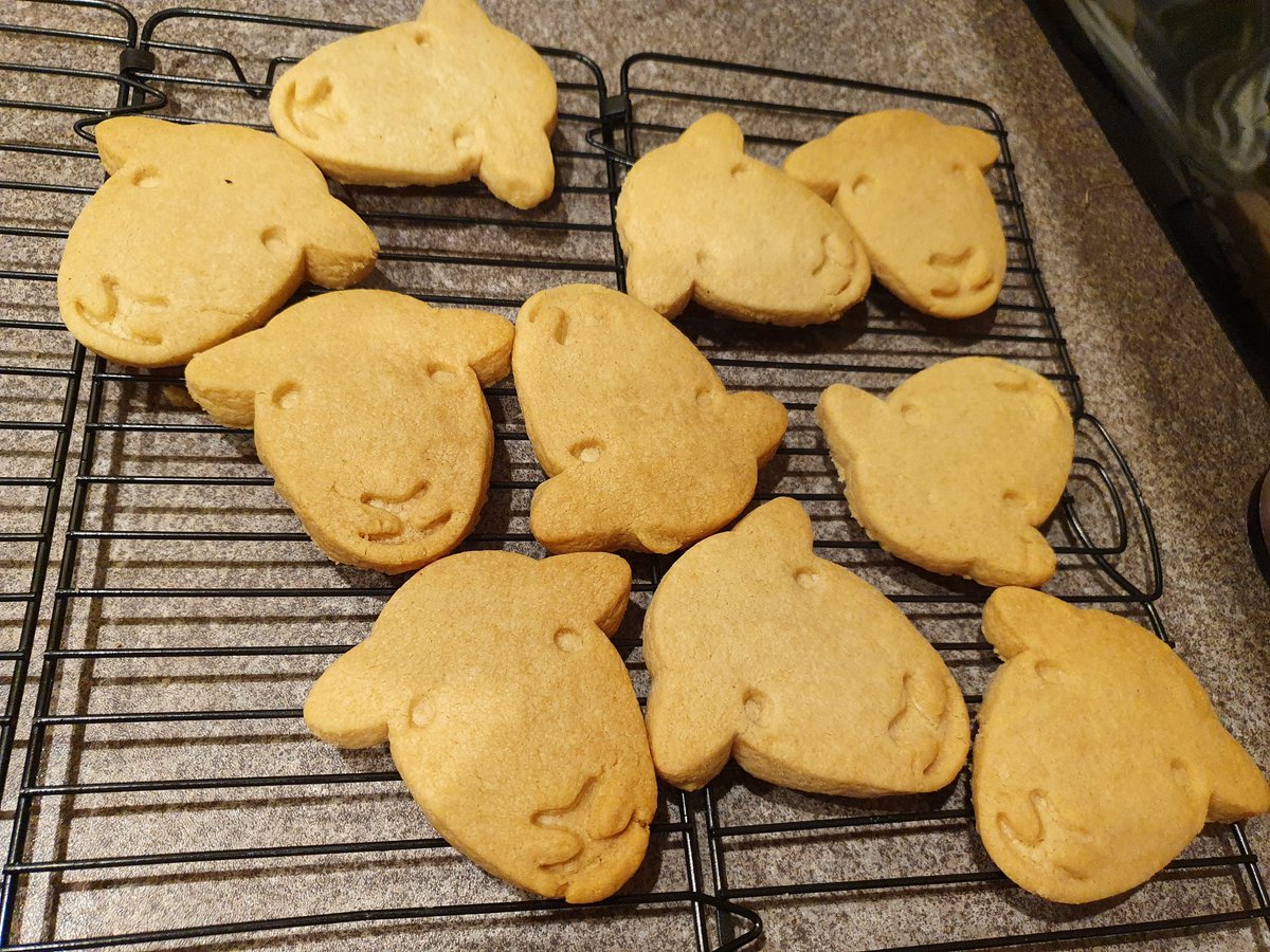 Trying out some new recipes for guest bakes, we now have a herd of cute <a href="/HerdyUK/">Herdy</a> shortbread biscuits to sample.