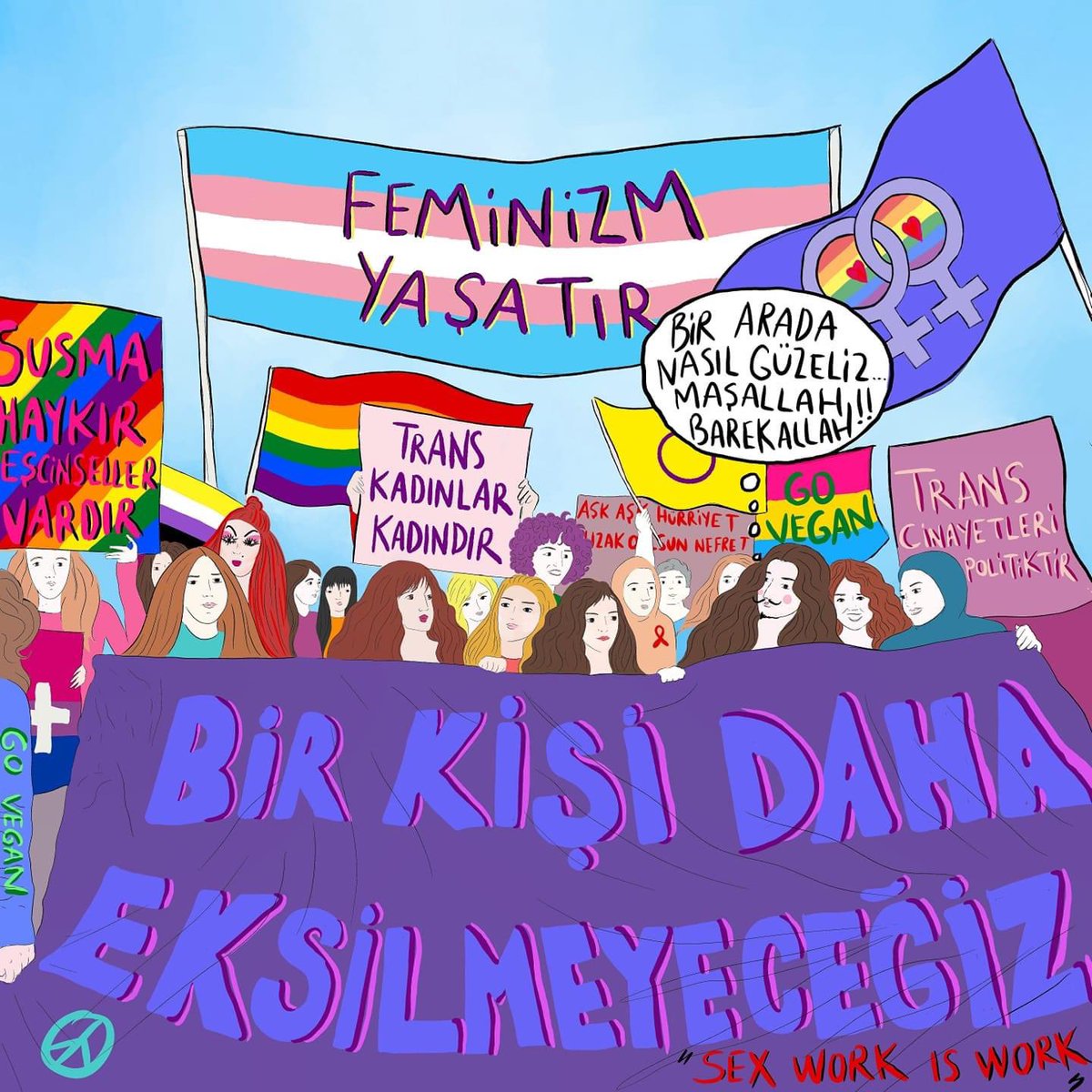 Cisseksist, heteronormatif, navegan, monoseksist patriyarkaya karşı: #FeminizmÖzgürleştirir