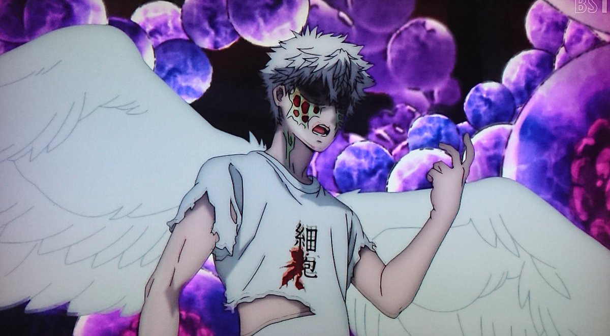 エヴァンゲリオン はたらく細胞 こういうカオスな場所と血しぶきの激しい石田彰キャラの組み合わせ にワカのタイショーのイラスト