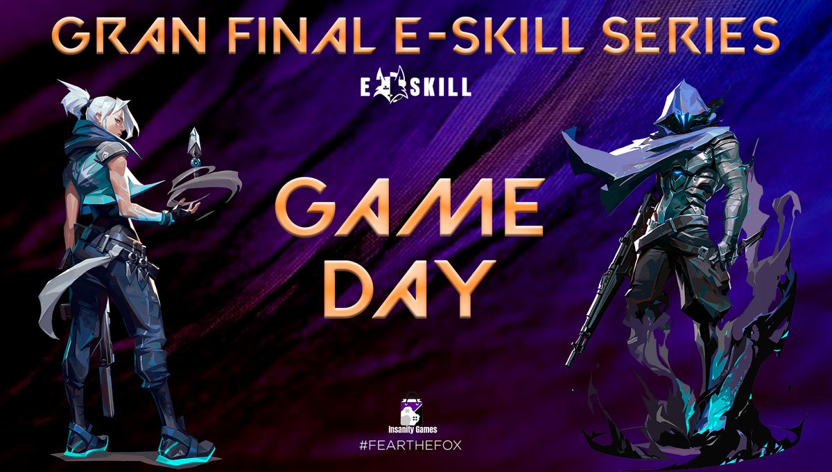 [#VALORANT]

📢 GRAN FINAL E-SKILL SERIES 📢 
Organized by <a href="/eskillgaming/">E-Skill 🎮</a>

Vamos a por todas 💪‼️

🆚#ShadowDraco
⏰16:00
🗺️BO3

Darle apoyo a nuestros Zorros 🦊‼️

Código descuento ESS10 en <a href="/InsanityGamesAS/">Insanity Games</a> 

#FearTheFox🦊 #Essentia #eSports #VALORANT