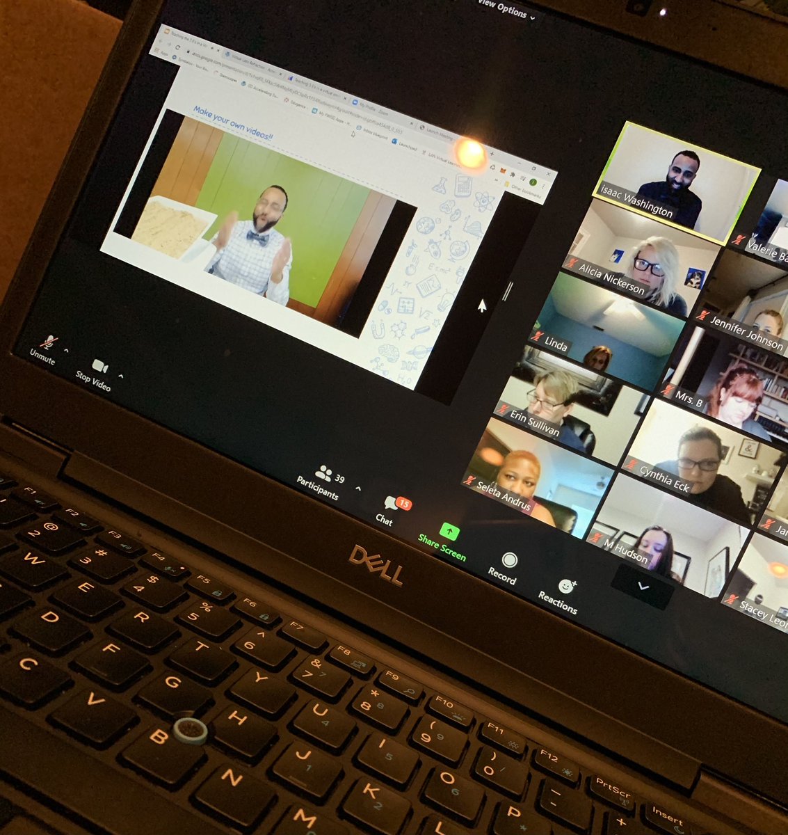 Nothing like being energized by Isaac Washington! Loved his session about “Teaching the 5Es in a Virtual Environment”. 🧪 🧬 <a href="/CarrollCurric/">Carroll ISD C&I</a> #dfwminicast2021