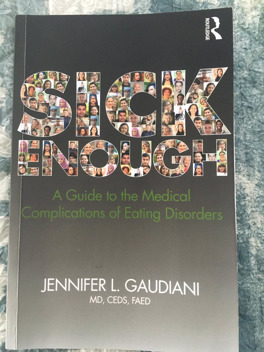 terrierpaq's tweet image. For #NEDAwarenessِWeek, this book is my top rec for health professionals, Sick Enough: A Guide to the Medical Complications of Eating Disorders by Dr. Jennifer Guadiani. An absolute must read to guide your clinical practice to provide informed, effective, compassionate care.