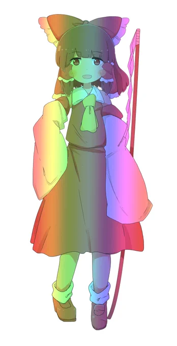 目に少し優しくなった虹霊夢ちゃん 
