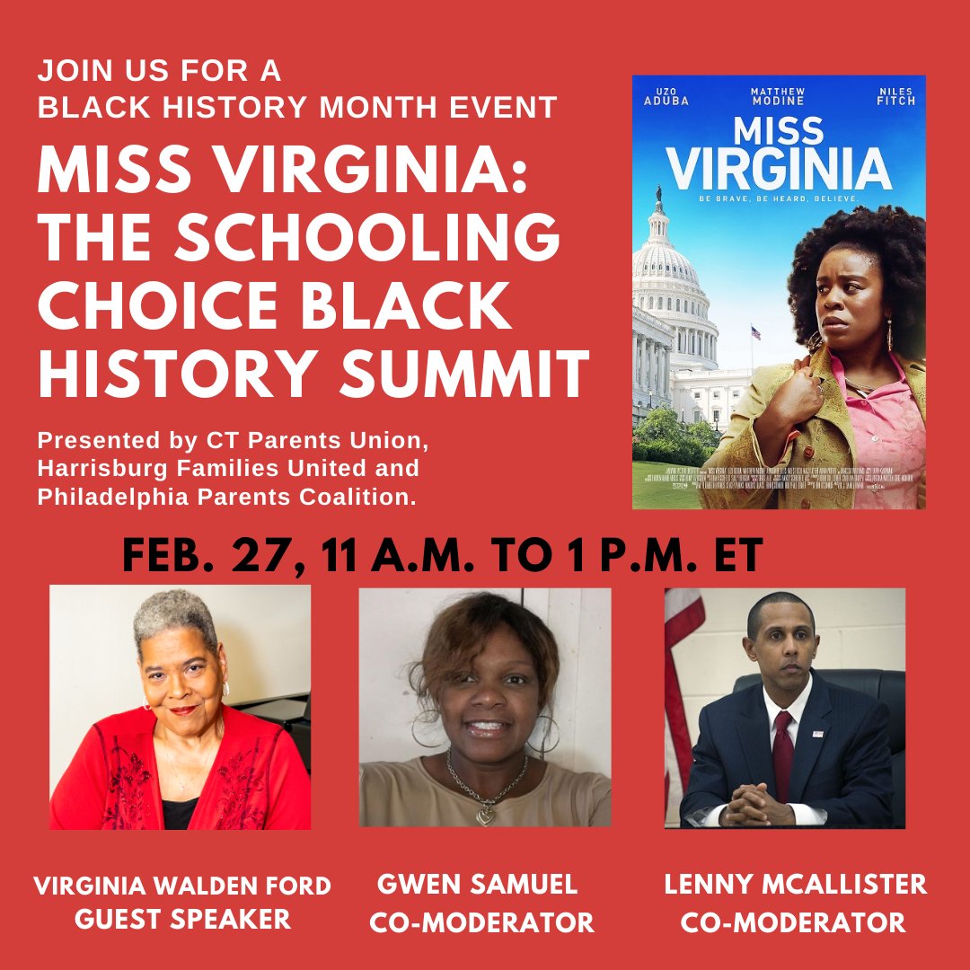 Have you registered for today's discussion on parent empowerment and the #MissVirginiaMovie featuring special guest @VirginiaWalden?

This free event kicks off at 11 a.m. (EST). Register now 👇  bit.ly/3aPjUJB