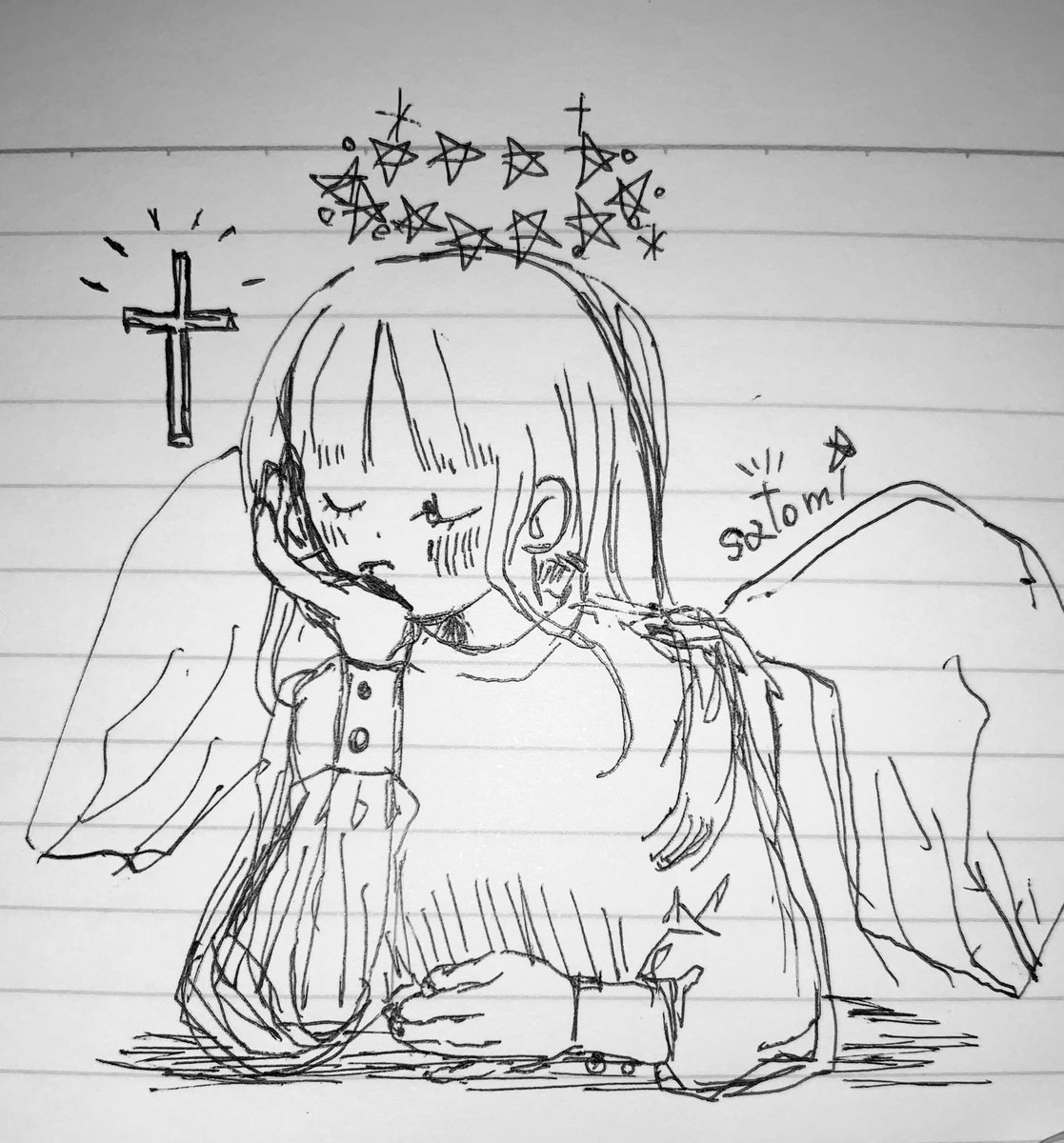 パウルクレーの天使の絵が
すごく好きで
単純な線で絵を描きたいな(特に顔)
と思っていたりします⏱

おやすみなさい。 