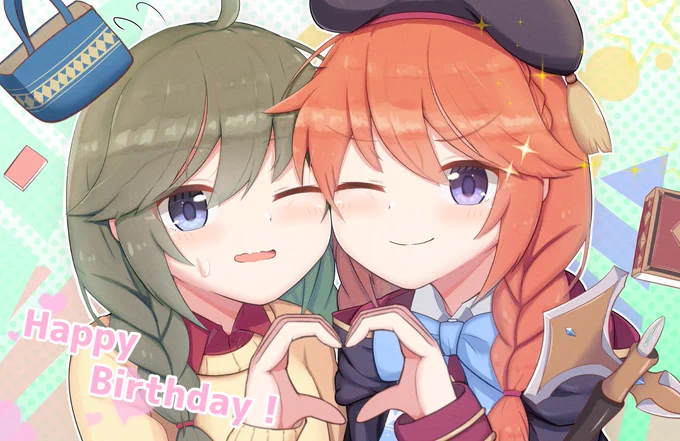 ユニちゃん先輩&由仁先輩誕生日おめでとう!
今年こそ騎士くんと一緒にお出掛けして欲しい気持ちでハートなユニちゃんズ!
#プリコネR
#ユニ誕生日 
