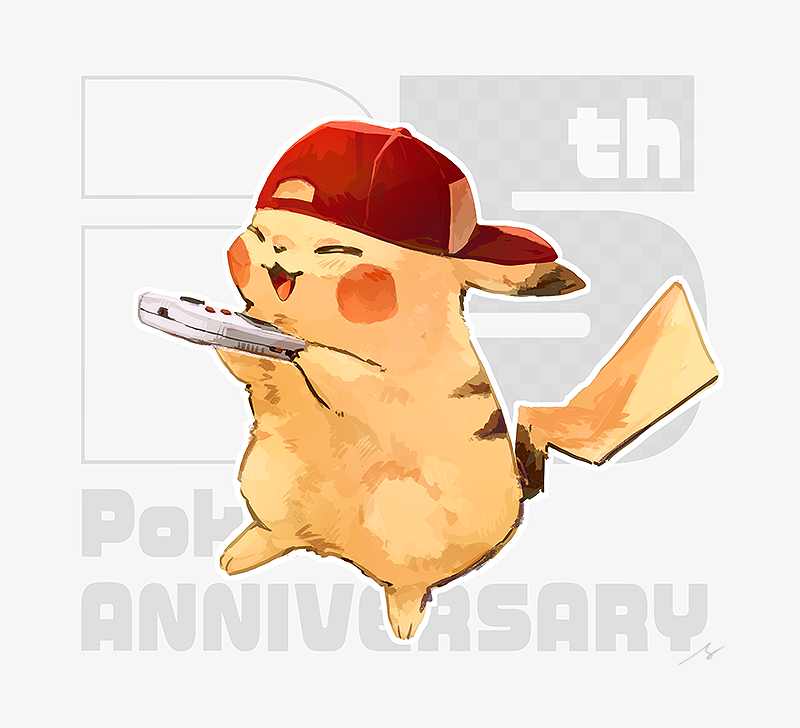 pikachu hat pokemon (creature) no humans clothed pokemon solo closed eyes red headwear  illustration images