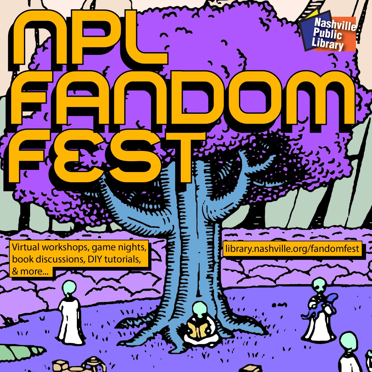 NowatNPL's tweet photo. Celebrate the wide world of fandom with Teen Services and #StudioNPL. Virtual contests, workshops, game nights, book discussions, and more all throughout the month of March! #nplfandomfest https://t.co/JT22rAjFmq https://t.co/2O0gM2cDPf