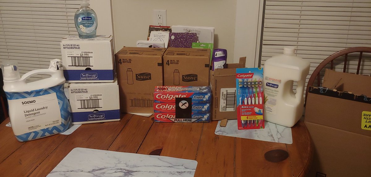 RuthsWay4Women's tweet photo. Special thanks and acknowledgement to the anonymous donor who gifted our house with personal care necessities. We are truly grateful. 💜 https://t.co/f8SmasUrrE