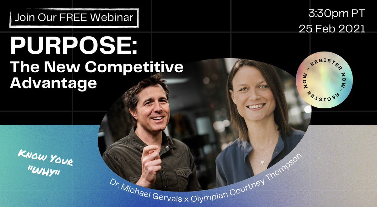 TheMentalClutch's tweet photo. Appreciated this webinar on #purpose w/ @michaelgervais & @CourtLThompson. If it lights you up & if you’ll do w/e it takes regardless of what others may think or how you look, you’re on the right path. #findyourwhy #ownyourwhy #dowhatittakes #roadtoselfdiscovery #TheMentalClutch https://t.co/C9djKIPRPz