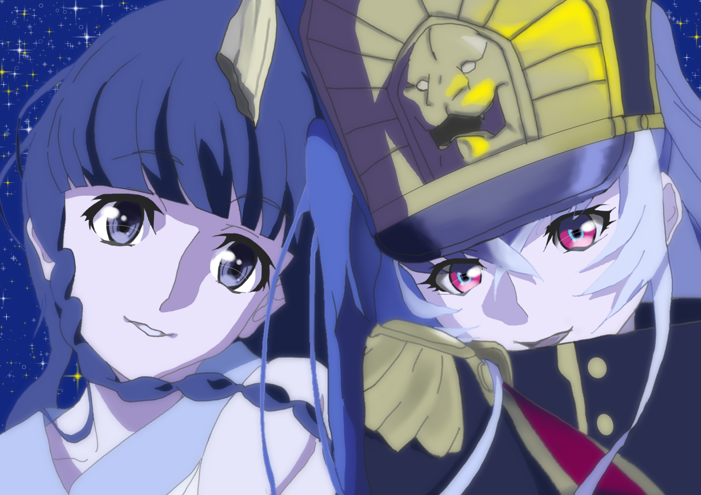 金野竜馬 ２人の幸福の時 Pixiv T Co D8mmm8kxce 過去絵 アルタイル 憎しみや攻撃的な顔ばかりでしたが今回は 幸福な顔でしたね 絵描きさんと繋がりたい イラスト好きな人と繋がりたい 優拡 アルタイル シマザキセツナ レ