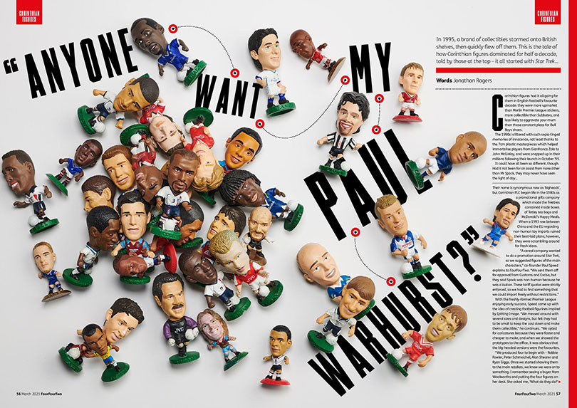 FourFourTwo's tweet photo. 📖 NEW ISSUE
 
👥 CORINTHIANS: GO FIGURE
 
In 1995 a new range of football collectibles stormed onto British shelves, then quickly flew off them. This is the story of how Corinthians figures dominated half a decade
 
https://t.co/3idaiLkGQS https://t.co/P6onh1far0