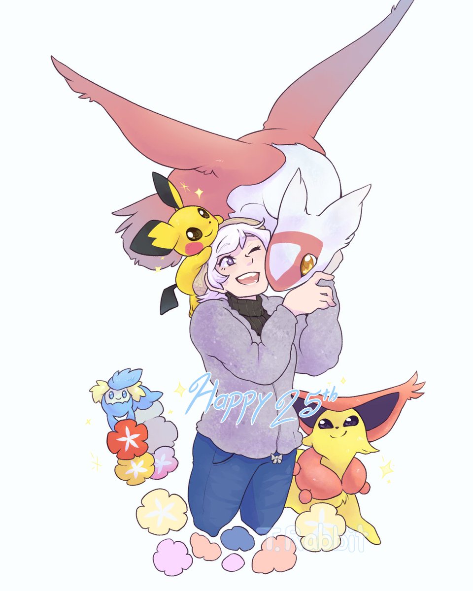 Happy 25th, Pokemon! I've made so many wonderful friends and memories thanks to you. Here's to more Pokemon fun! 💖
All these little ones are from past games. Latias is from Sapphire, Delcatty from Emerald, Pichu from Y, and Comfey from Moon!

#Pokemon25 #ThankYouGameFreak