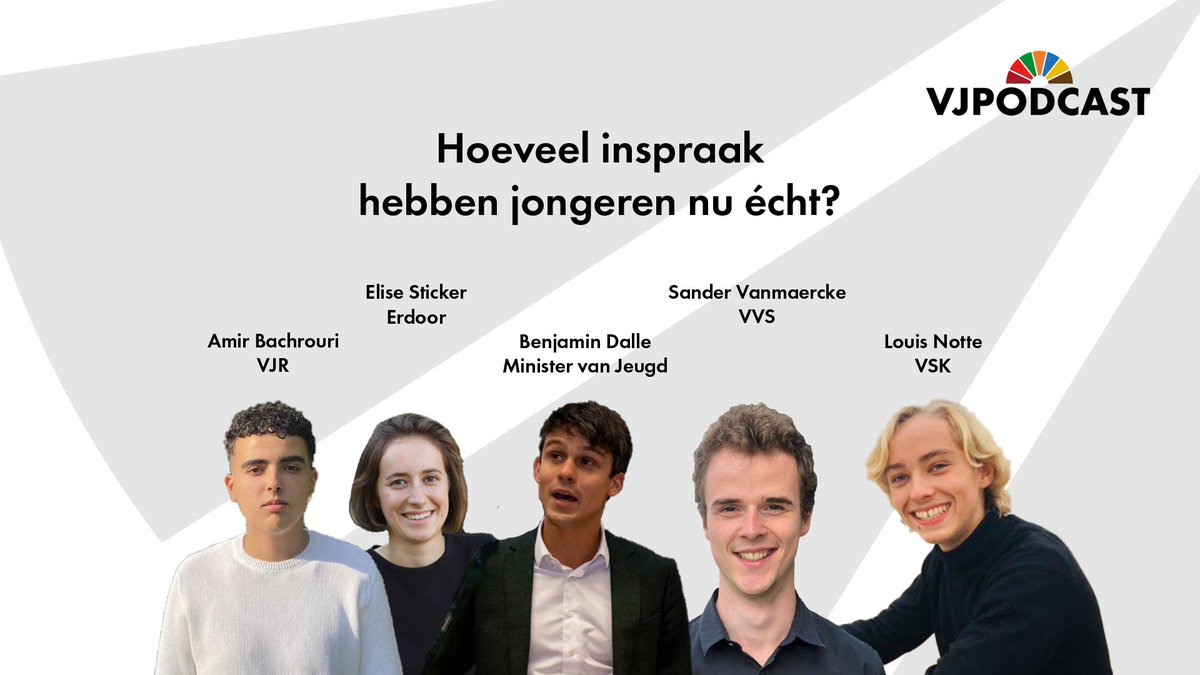 📢 Ben je benieuwd wat deze gasten denken over inspraak van jongeren?

🎧 Beluister dan vanaf nu onze VJPodcast in je favoriete podcast app! #VJPodcast

open.spotify.com/episode/6IBznk…