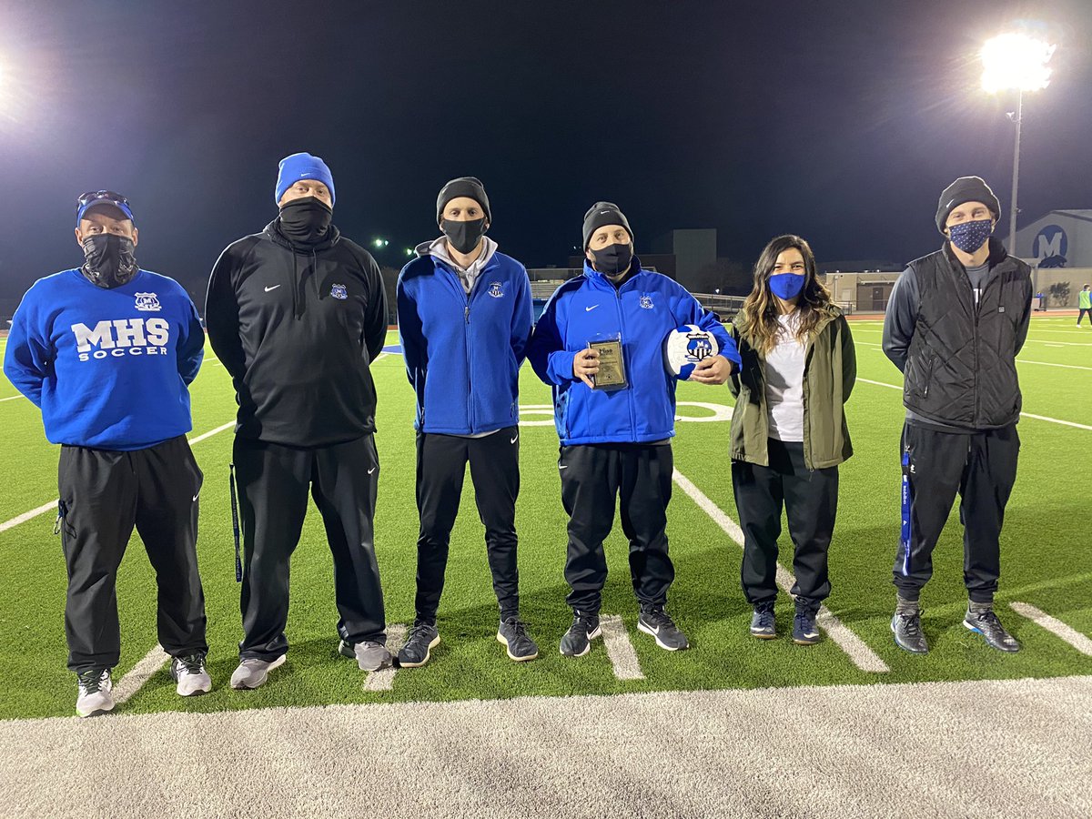 MISD_Athletics's tweet photo. Panther soccer head coach, Austin Guest was honored last night for reaching a milestone 600 CAREER WINS! Coach Guest is a legend among the @tascosoccer community &amp; has built a championship tradition at Midlothian HS. We are extremely lucky to have him on our team! #misdproud https://t.co/jnaQBzhNv6