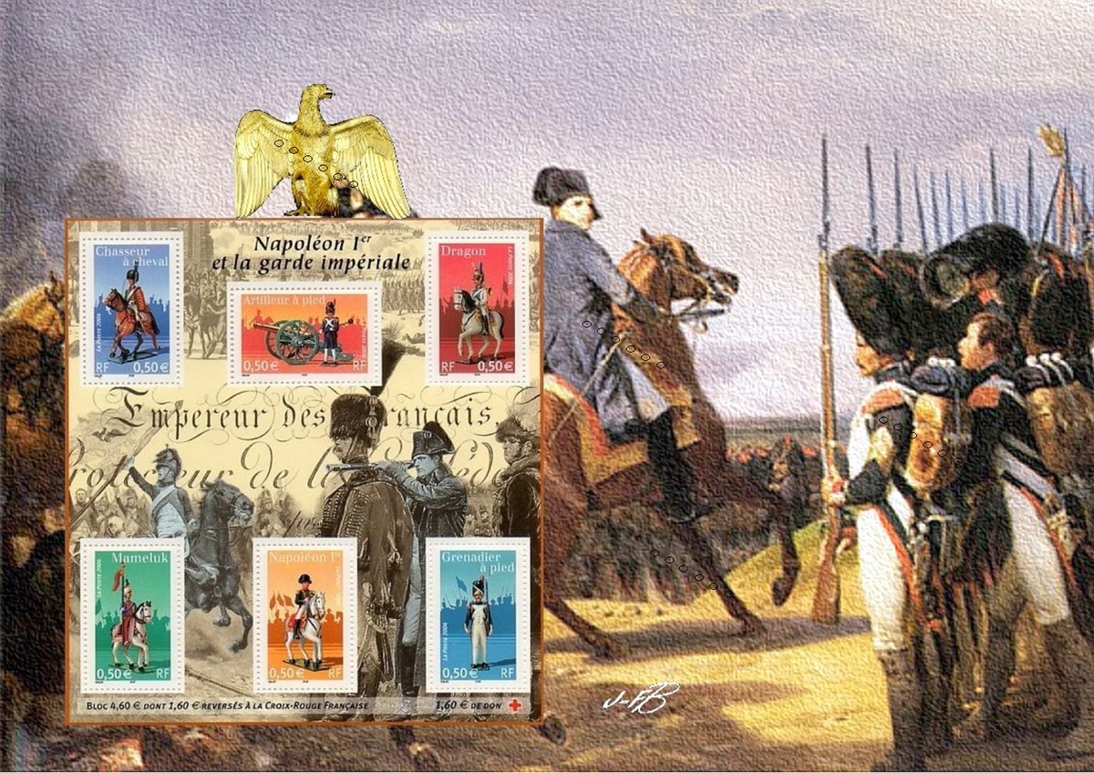 barbierjeanf's tweet photo. Hi,
Napoleon 1st and his imperial guard, A4 photo print with block of stamps, creation signed JFB
https://t.co/t4DNEQCc7v
#ImperialGuard #Napoleon1st #digitalart #walldecoration #singlemodel #redcross #ideamensgift #A4photoprint #military #artandcollection #GeneralBonaparte https://t.co/kCuQNEzrSK